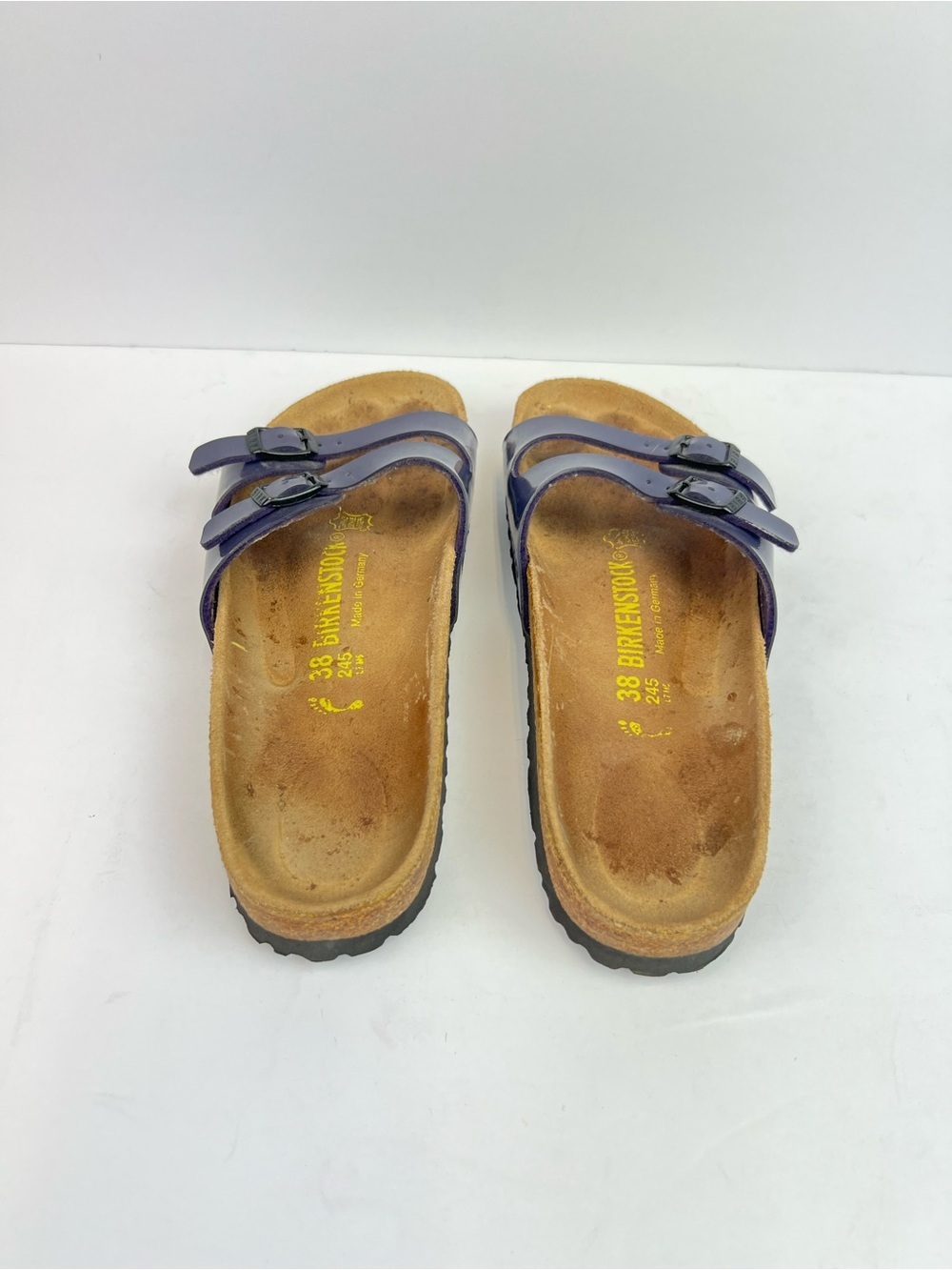 Birkenstock Ibiza Birko-Flor Purple 2 Buckle Sandals  US 7 EU 38 - Picture 5 of 5